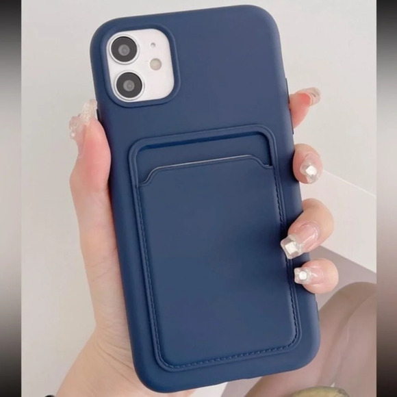 ⚠️Clearance💙iPhone 13 / 13 Pro Solid Phone Case With Card Slot - Picture 2 of 4